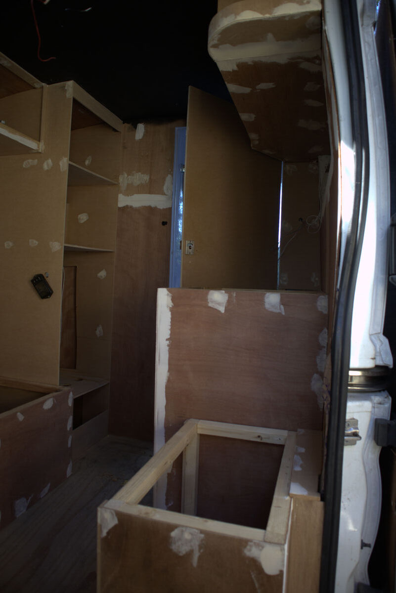 Rear view — wood filled and sanded